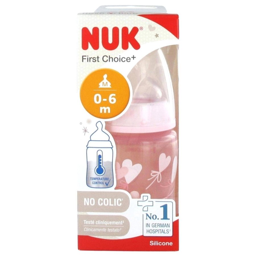 Biberon NUK First Choice+Â Rosa 0-6 Mesi, 150 ml Biberon NUK First Choice+Â Rosa 0-6 Mesi, 150 ml