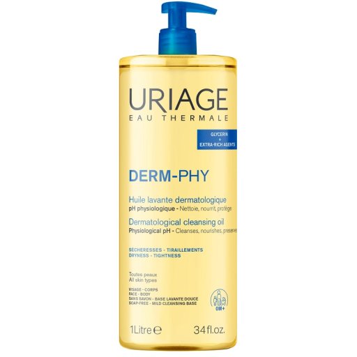 Uriage Derm-phy Huile Lavante Olio Detergente Corpo, 1 Litro