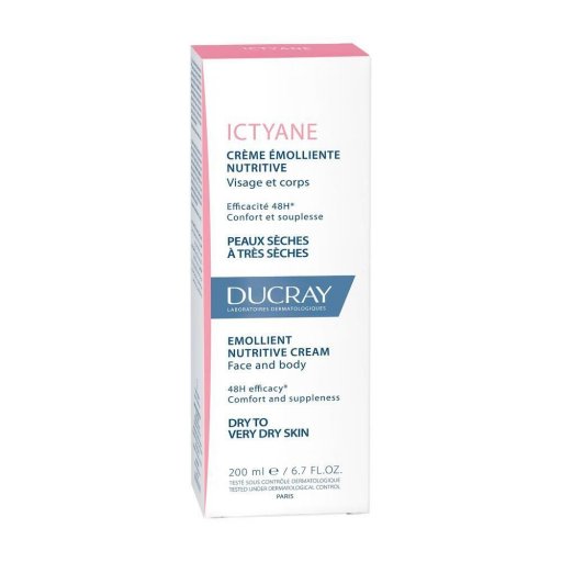 Ducray Ictyane Crema Emolliente Nutritiva 200 ml - Idratazione Profonda per la Tua Pelle