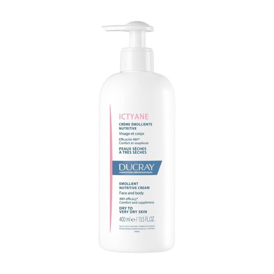 Ducray Ictyane, Crema Emolliente Nutritiva, 400 ml
