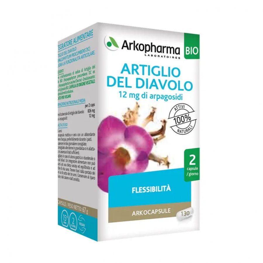 Arkopharma Artiglio Del Diavolo Bio 130 Capsule - Arkocapsule Artiglio Del Diavolo