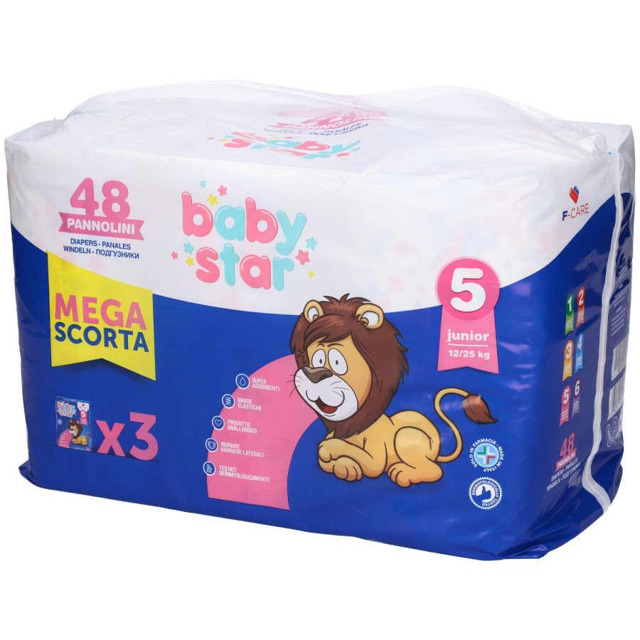 BabyStar Pannolini Megascorta&nbsp;Taglia 5, 48 Pezzi