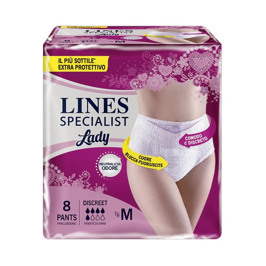 Lines Specialist Pants Discreet Mutandina Assorbente Taglia L, 7 pants