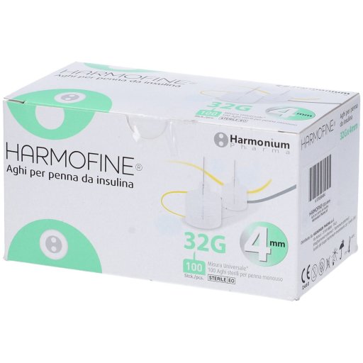 Ago HarmoFine Penna Insulina 32G 4mm – 100 Pezzi