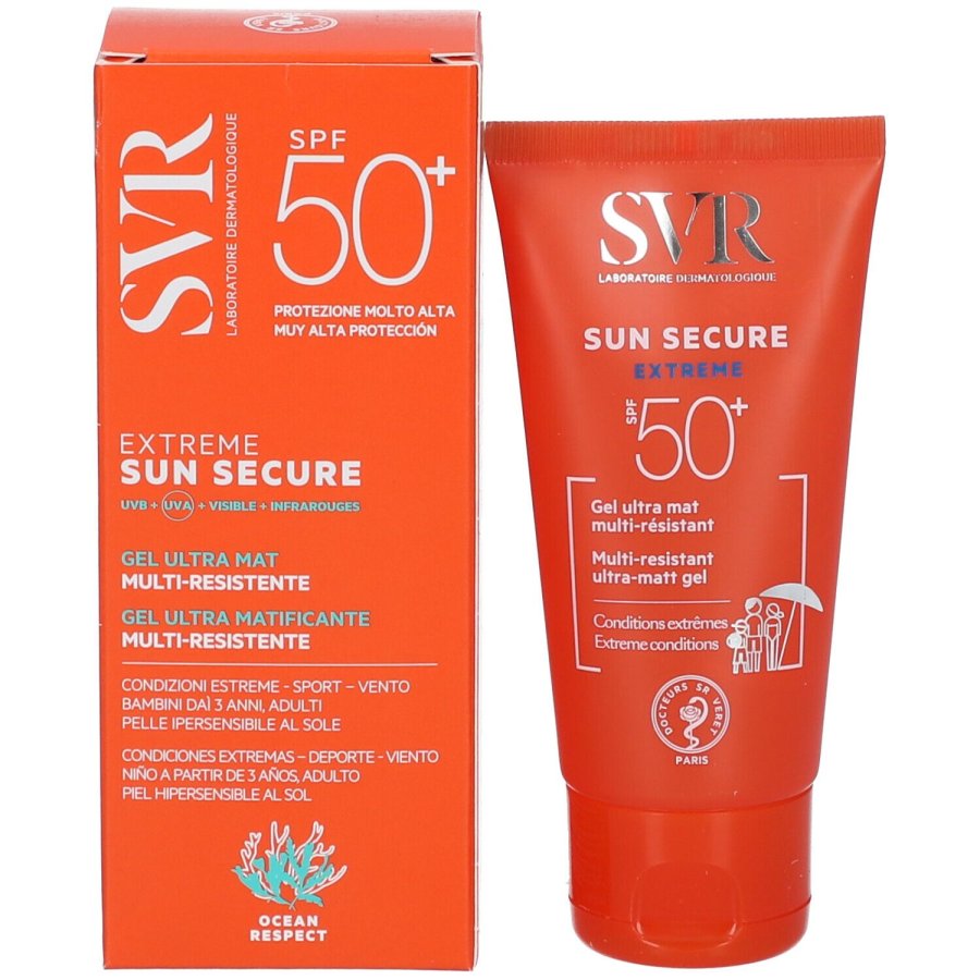 SVR Sun Secure Extreme SPF50+ 50ml – Gel Solare Ultra Mat Invisibile Multi-Resistente