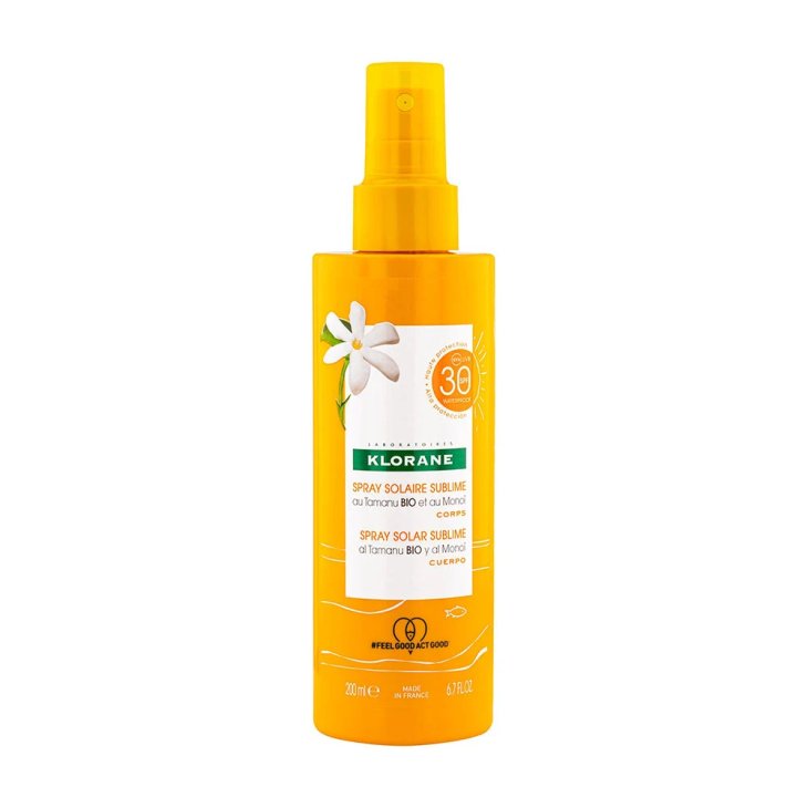 Klorane, Polysianes Spray Solare Sublime SPF30 Corpo, 200 ml