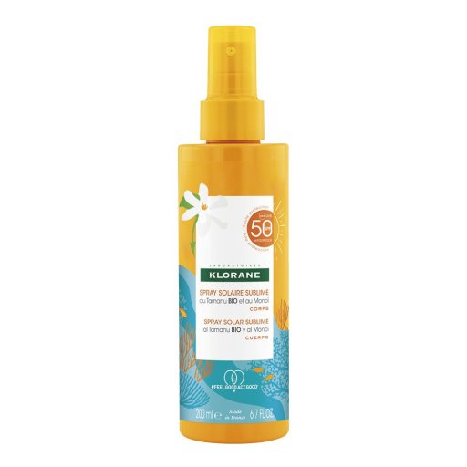Klorane Spray Solare Sublime SPF 50 Monoï e Tamanu BIO, 200 ml Klorane Spray Solare Sublime SPF 50 Monoï e Tamanu BIO, 200 ml