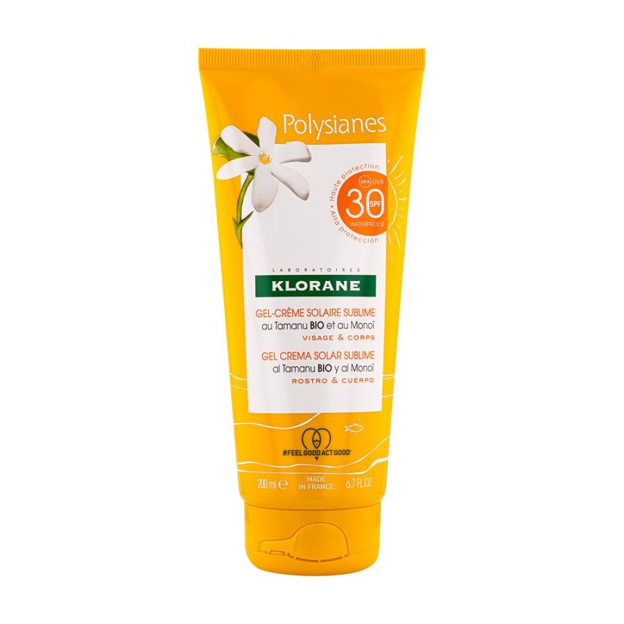 Klorane Polysianes Gel Crema Solare Sublime SPF30, 200 ml