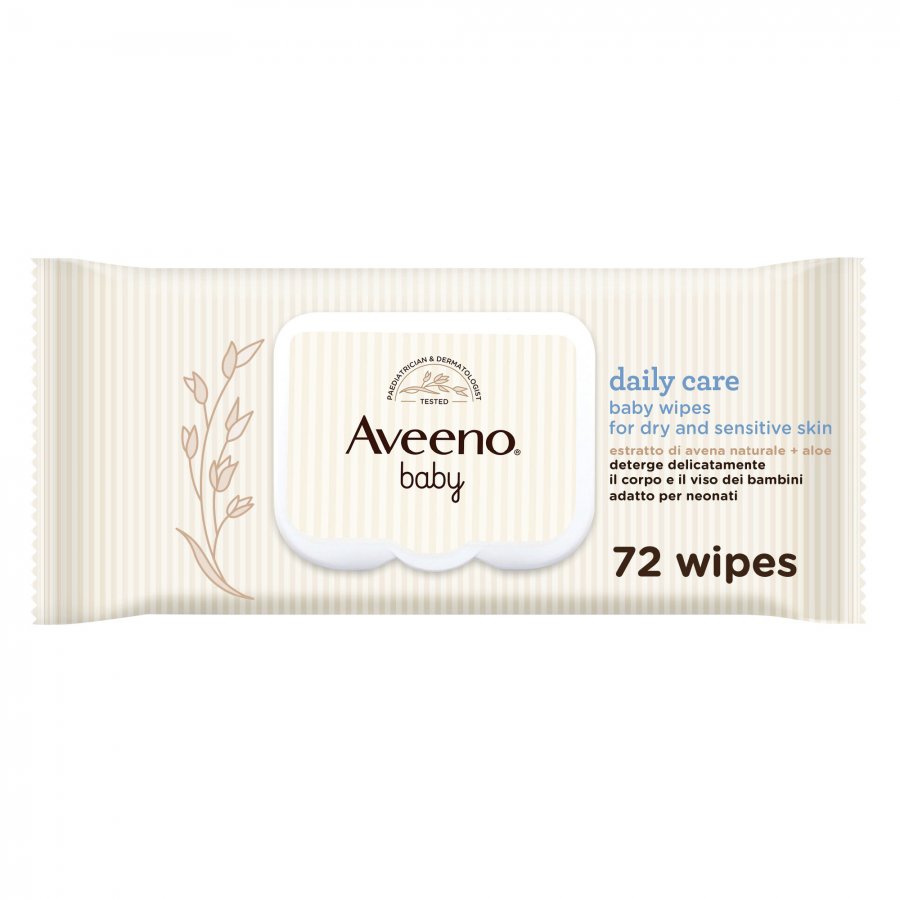 Aveeno Baby - Daily Care Salviettine 72 Pezzi - Igiene Pratica e Delicata per il Tuo Bambino