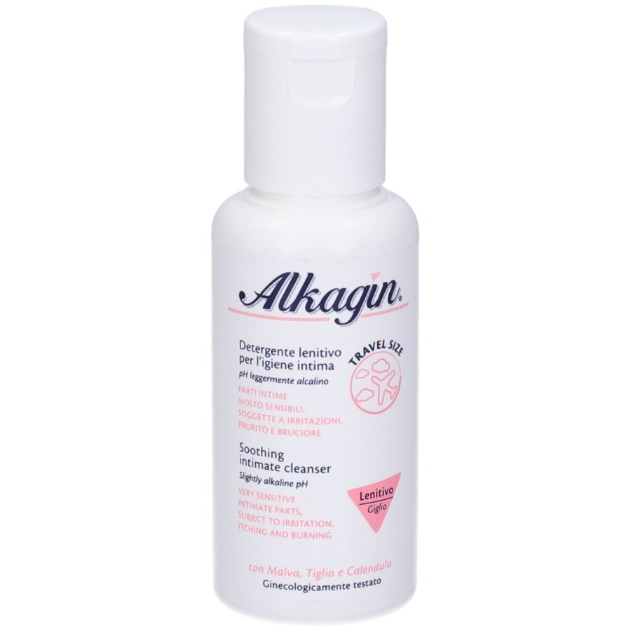 Alkagin Detergente Intimo Lenitivo a pH Leggermente Alcalino Travel Size, 100ml