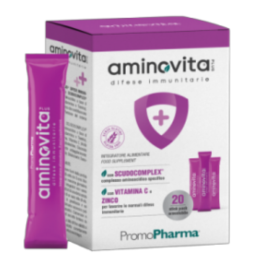 Aminovita Plus - Difese Immunitarie 20 Stick da 2,5ml - Integratore per il Supporto del Sistema Immunitario