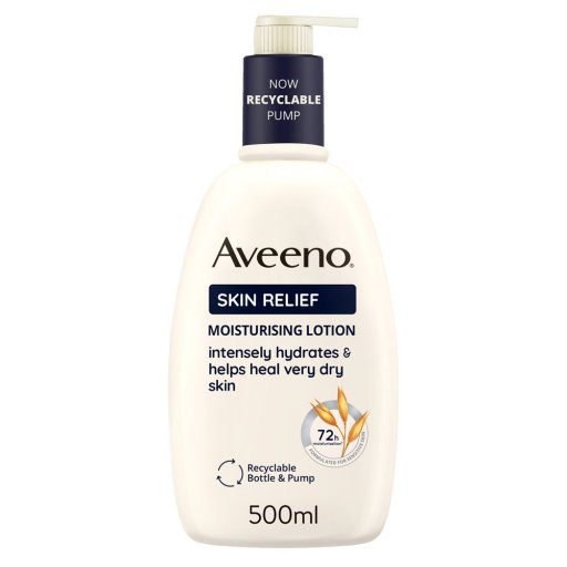 Aveeno Skin Relief Crema Corpo Nutriente per Pelle Secca e Sensibile, all'Avena Prebiotica 500 ml