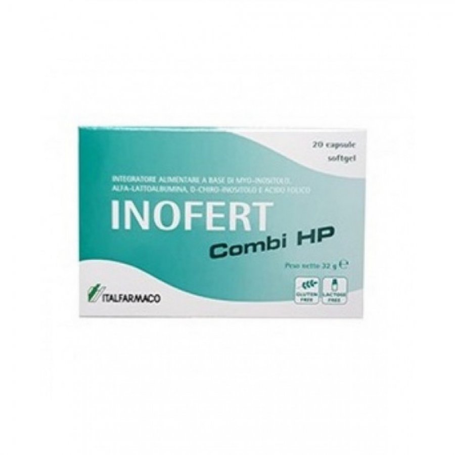 Inofert Combi HP 20 Capsule Soft Gel - Integratore Alimentare per Anomalie Ovariche