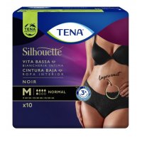 Tena Silhouette Noir Mutandina Vita Bassa Taglia Media 10 Pezzi - Eleganza e Protezione per Ogni Donna