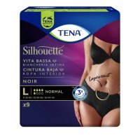 Tena Silhouette Noir Taglia L 9 Pezzi - Eleganza e Protezione per Ogni Momento