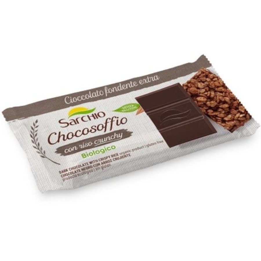 SARCHIO Soffio Riso Cioccolato Fondente, 25 g