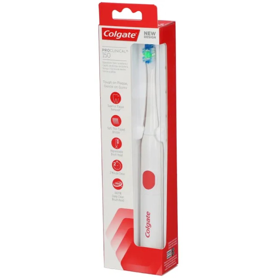 Colgate Proclinical 150 Spazzolino a Batteria Pulizia Avanzata Delicata, 1 pezzo