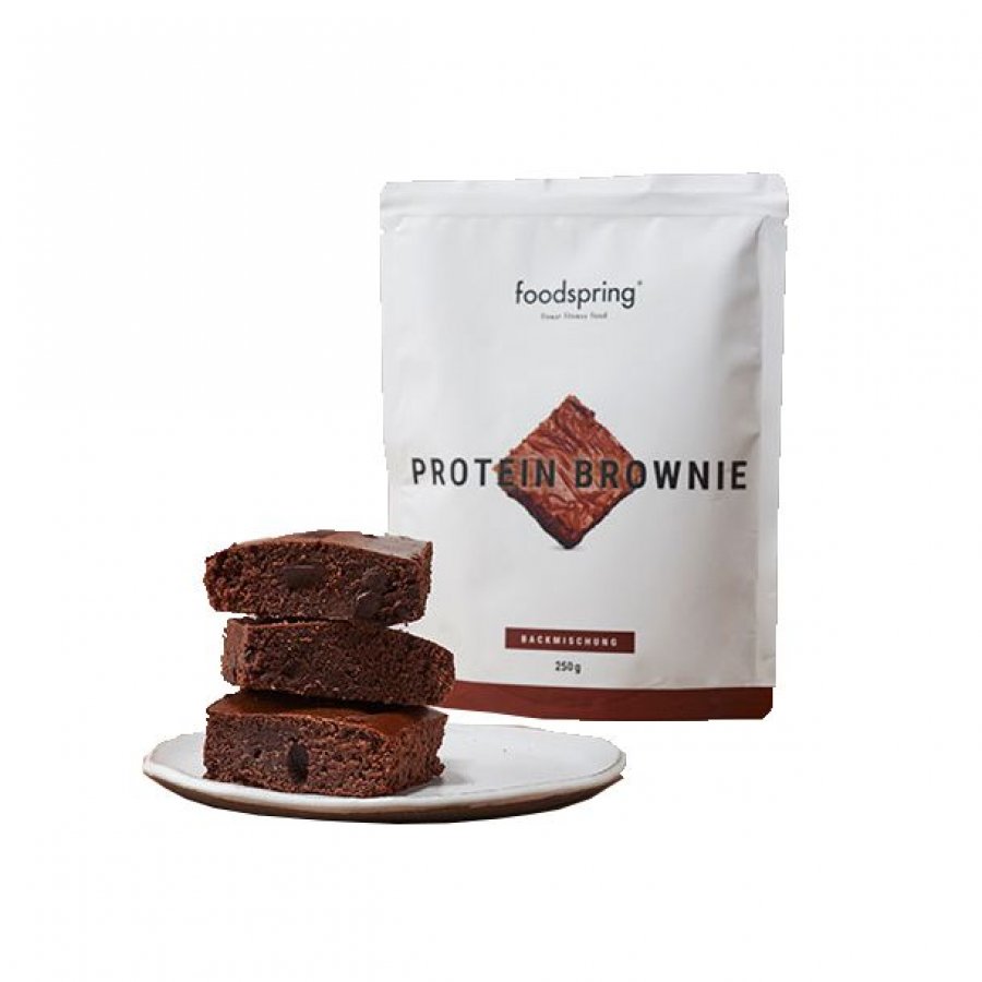 Foodspring Protein Brownie 250g Gusto Cioccolato - Preparazione Semplice, Gusto Straordinario