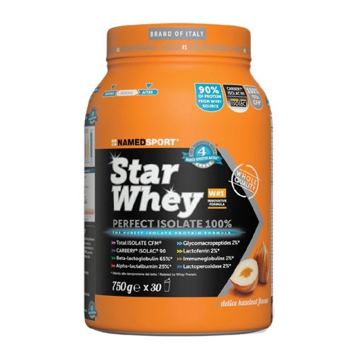 Named Sport, Star Whey Isolate 100% Gusto Nocciola, 750 g