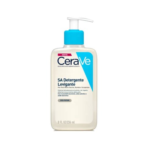 CeraVe SA Detergente Levigante per pelle molto secca e screpolata 236 ml