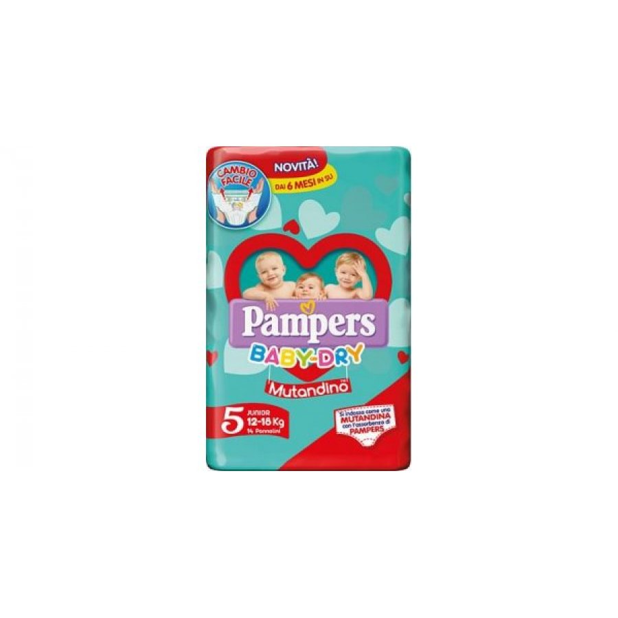 Pampers Baby Dry Mutandino Junior Taglia 5 14 Pezzi