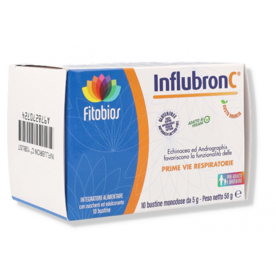 Influbron C 10 Bustine - Integratore per il Benessere delle Vie Respiratorie