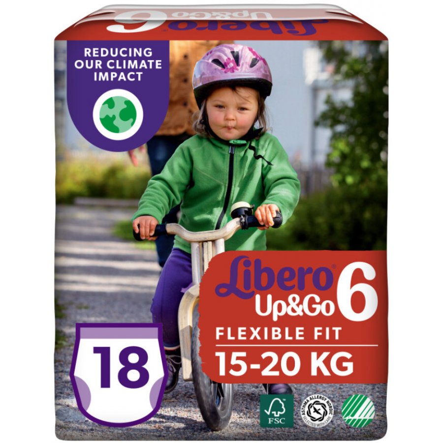 Libero Up&Go Pannolini Taglia 6 - Confezione da 18 Pannolini Pull-Up 13-20kg