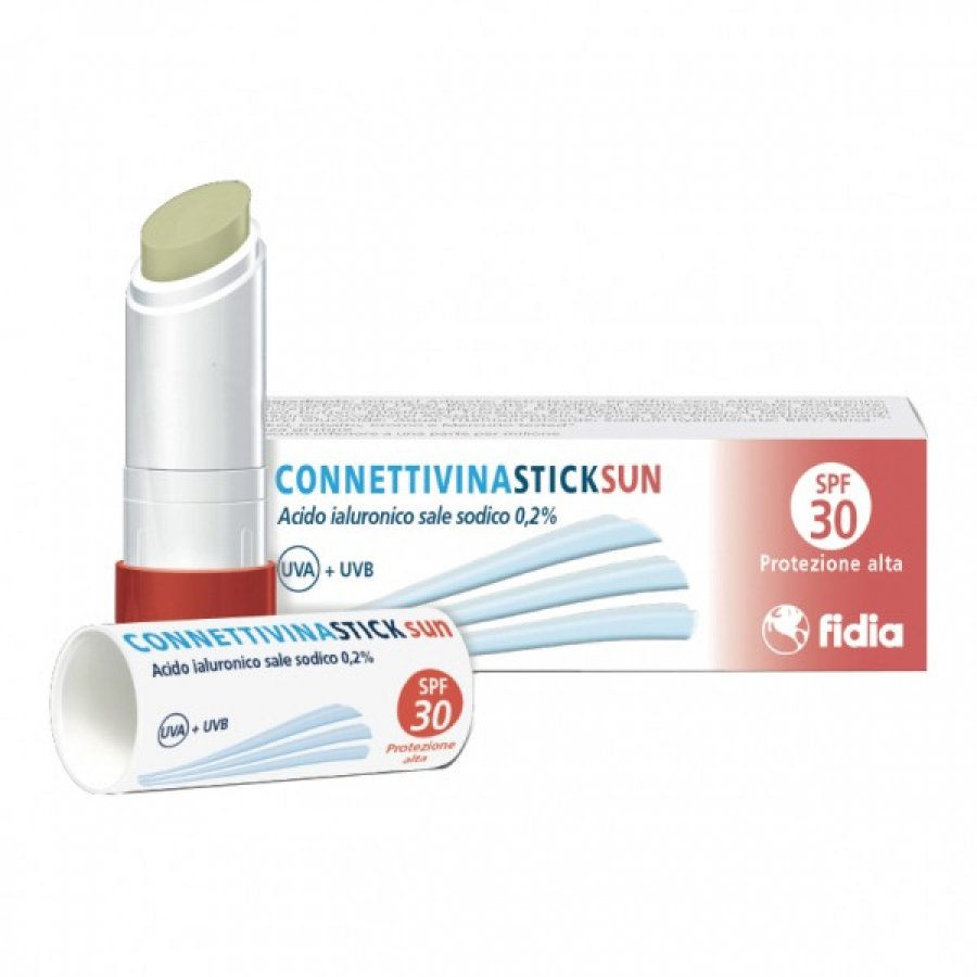 Connettivina Stick Sun - Labbra SPF30 3g - Protezione Solare per Labbra Idratante