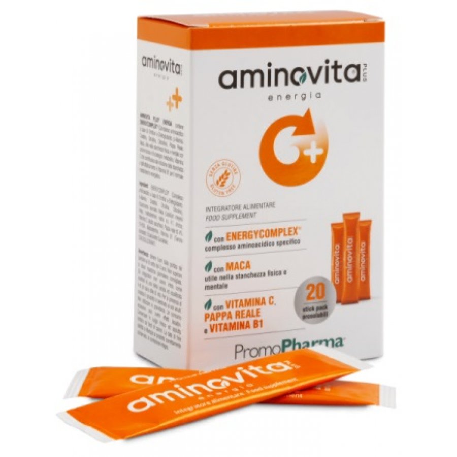 Aminovita Plus Energia - Riduzione della stanchezza e dell’affaticamento 20 Stick