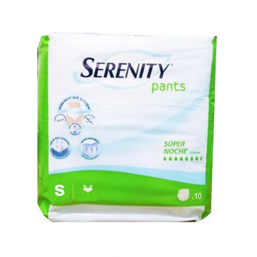 Serenity Pants Super Notte Taglia S 10 Pezzi - Pannoloni Assorbenti per la Notte