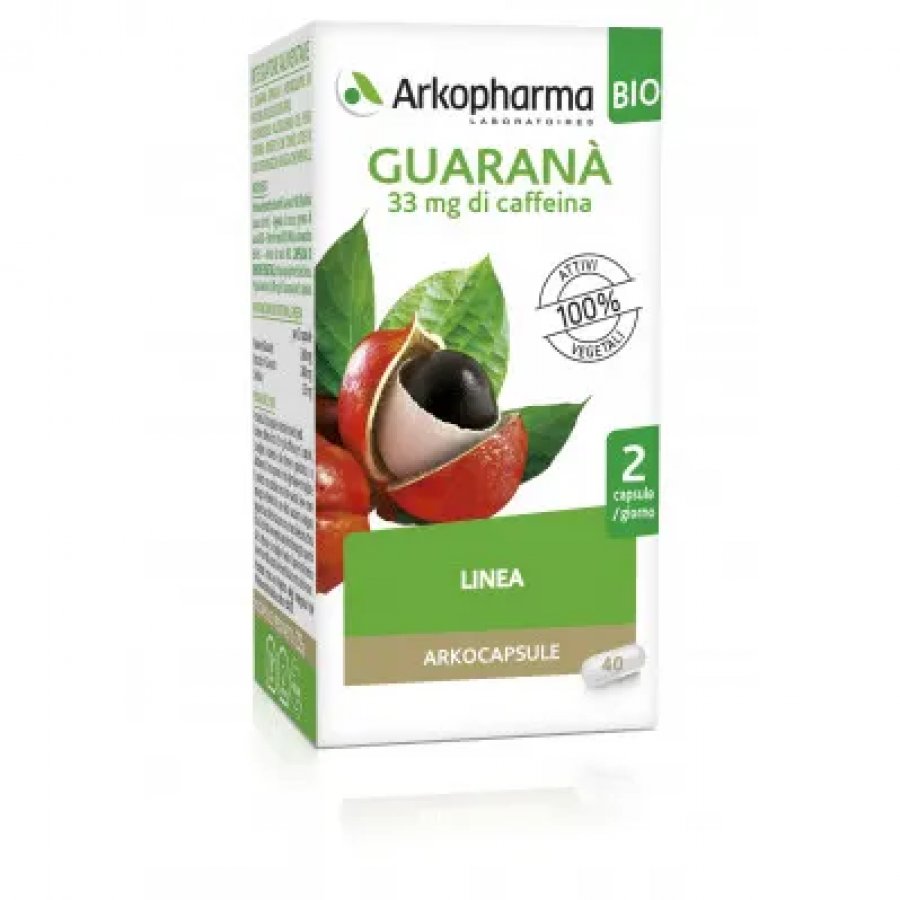 Arkopharma Guaranà Bio 40 Capsule - Arkocapsule Guaranà Integratore Alimentare