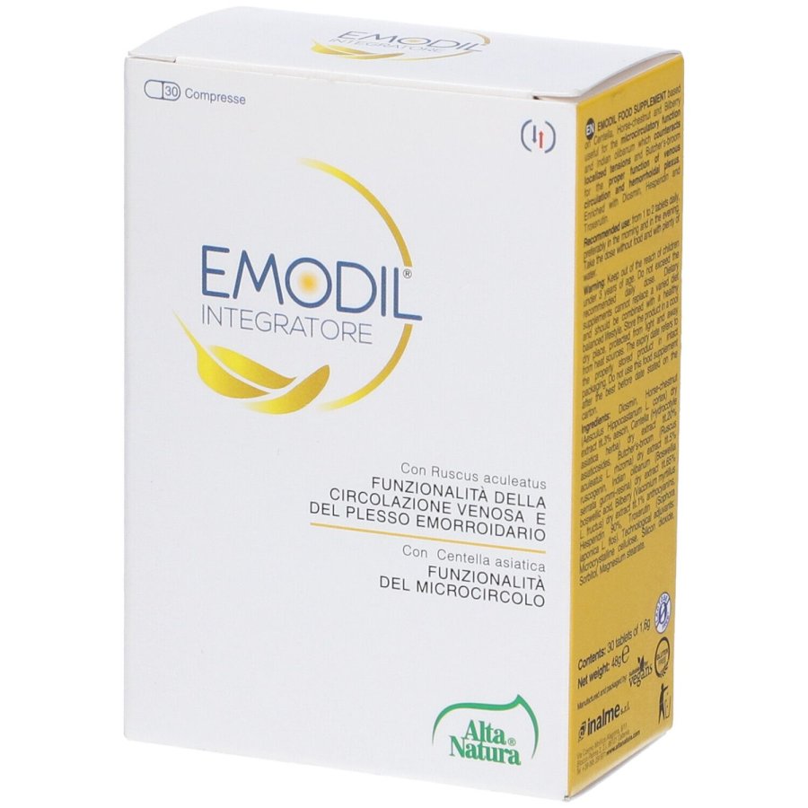Emodil 1000 30 compresse da 1,6 g - Integratore a base di Centella Asiatica, Ippocastano, Mirtillo Nero e Boswellia