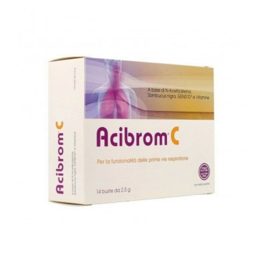 ACIBROM C 14 Buste - Integratore di Vitamina C, Marca ACIBROM, 14 Bustine