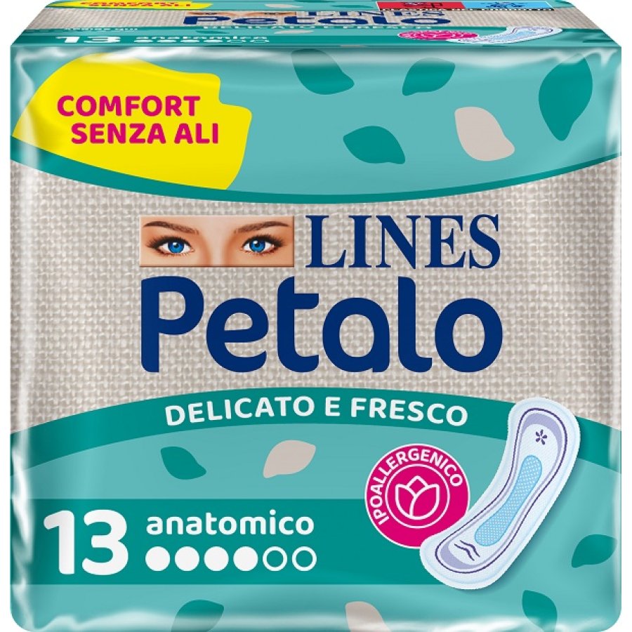 Fater Lines Petalo Blu Assorbente Anatomico, 13 Pezzi