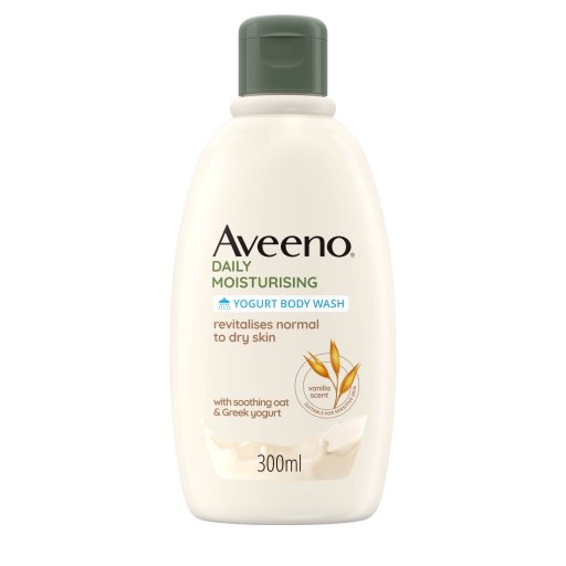 Aveeno Daily Moisturising - Bagno Doccia allo Yogurt Vaniglia e Avena, 300ml