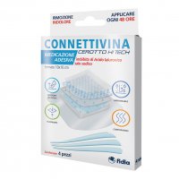 Connettivina - Cerotto Hitech 10x10cm 4 Pezzi - Trattamento per la Guarigione delle Ferite