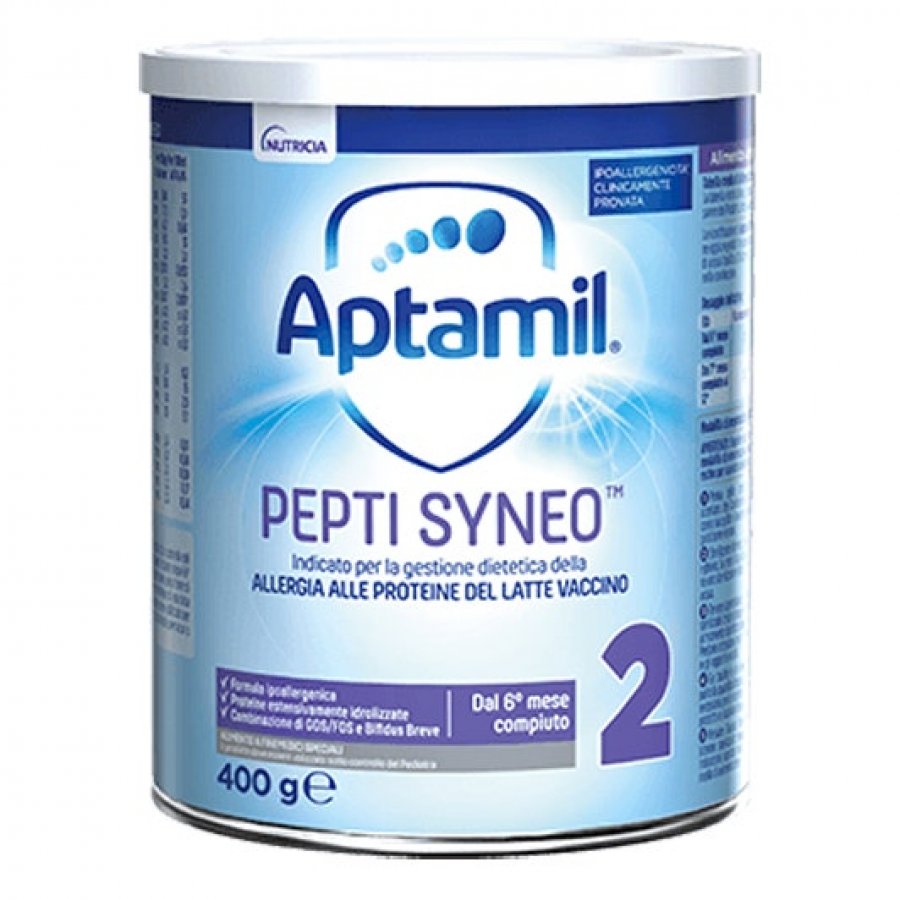 Aptamil Pepti Syneo 2 Latte 400g 6 Mesi+ - Formula per L'Alimentazione dei Bambini con Intolleranze Alimentari