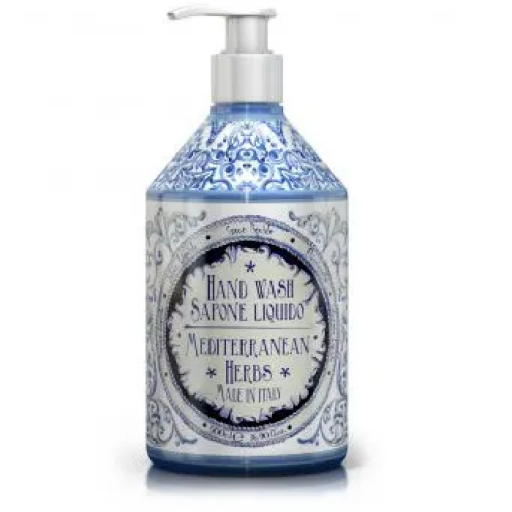 Le Maioliche - Sapone Liquido Mediterranean Herbs 500ml - Formula Extra Ricca e Profumata