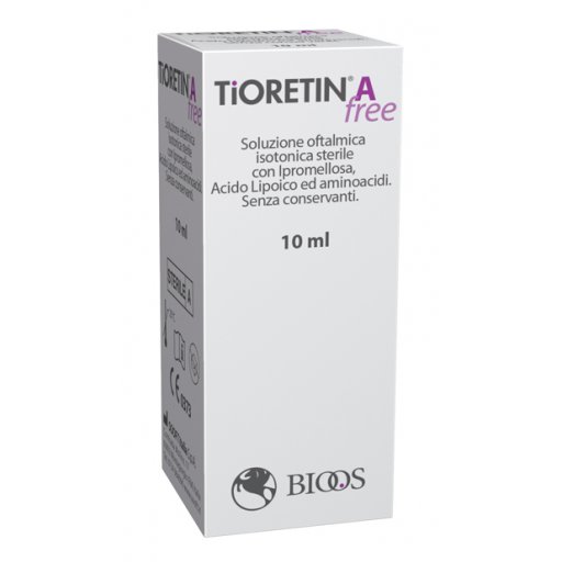 Tioretin A Free - Soluzione Oftalmica 10ml, Lubrificante Oculare Senza Conservanti