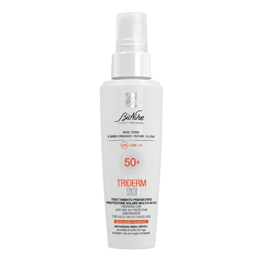 BioNike Triderm A.K. Trattamento Preventivo SPF 50+ 50 ml - Alta Protezione Solare