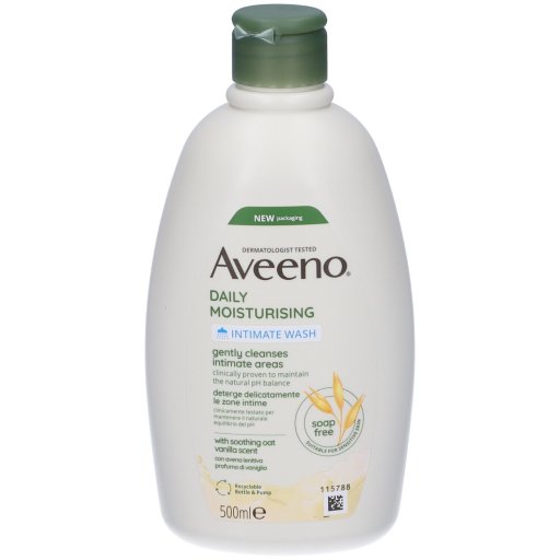 Aveeno, Daily Moisturising Detergente Intimo Profumo di Vaniglia, 500 ml