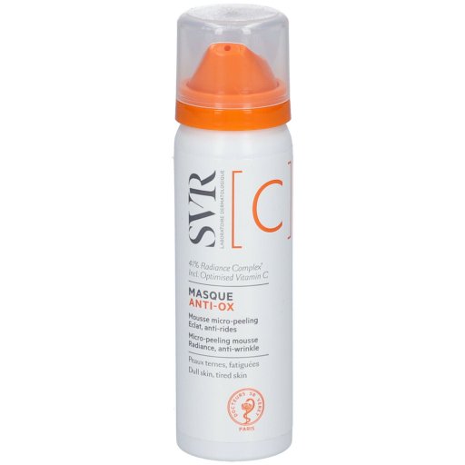SVR Masque Anti-Ox C, maschera viso vitamina C micro-peeling illuminante anti-rughe 50 ml
