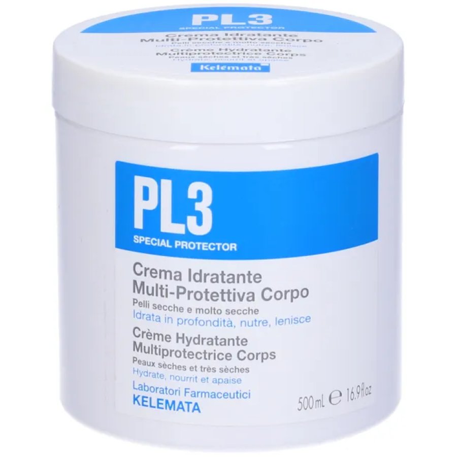 Kelemata, PL3 Crema Corpo Idratante Multiprotettiva, 500 ml