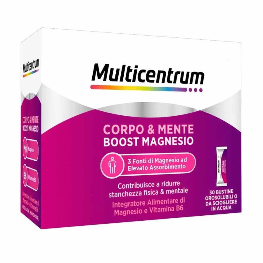 Multicentrum, Corpo & Mente Boost Magnesio, 30 Bustine