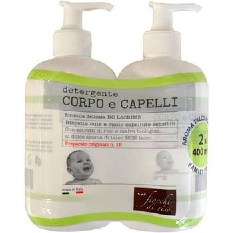 Fiocchi Di Riso Bipacco Detergente Corpo Capelli 2X400ml - Detergente bambini