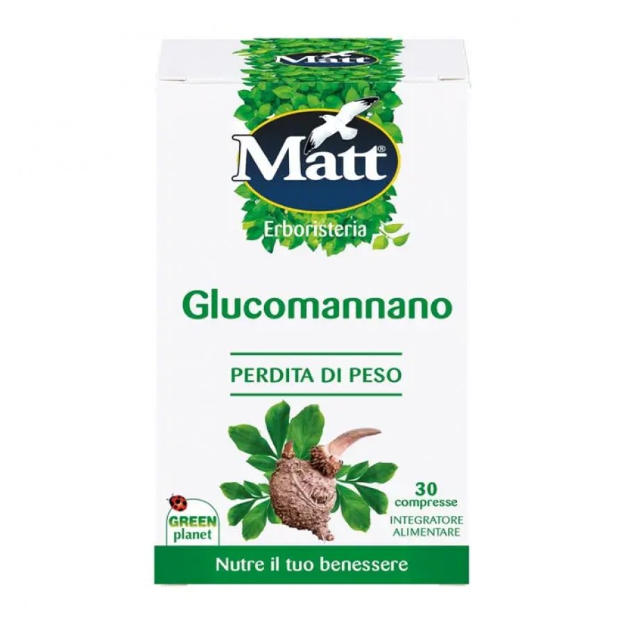 Matt Glucomanno 30 Compresse - Integratore a Base di Glucomannano