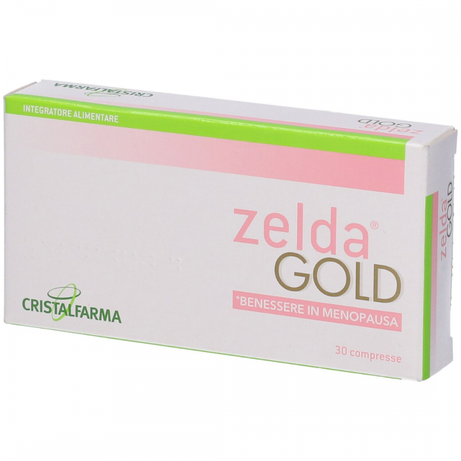 Zelda Gold, Integratore Alimentare, 30 Compresse Rivestite, Senza Glutine e Lattosio, Equisto, Isoflavoni, Vitamine