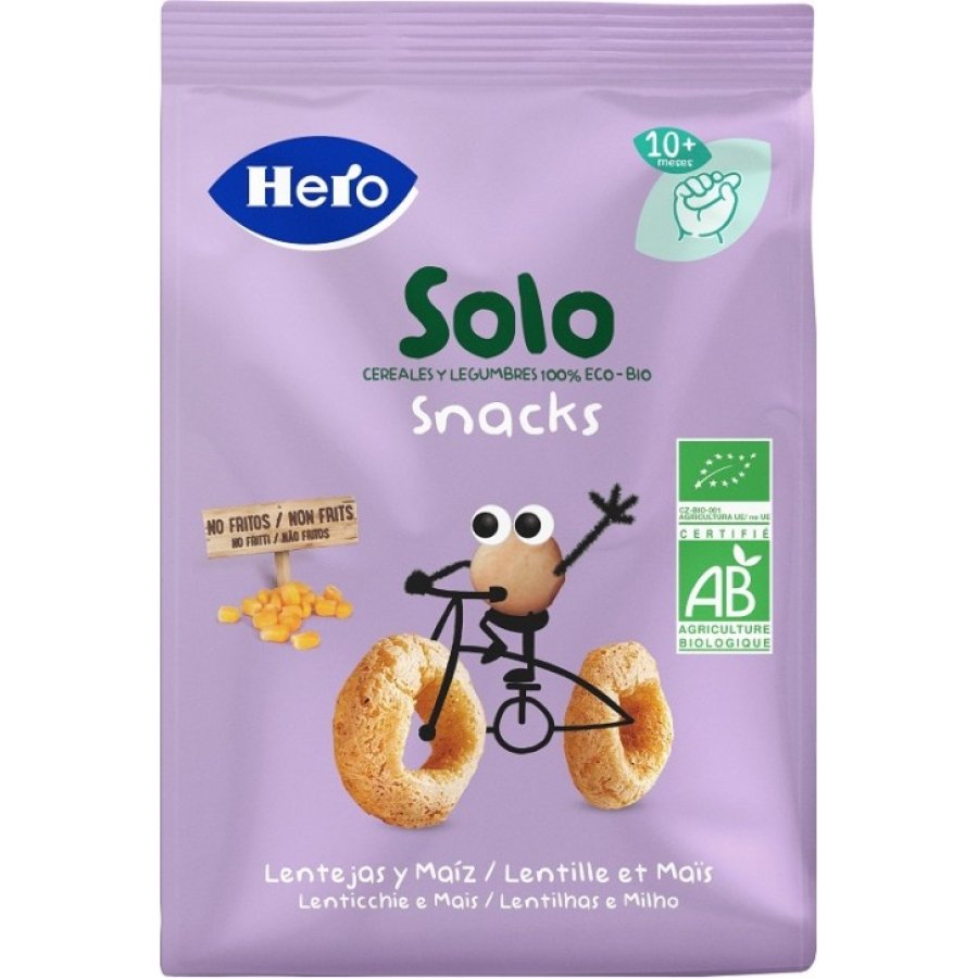 Hero Solo Snack Lenticchie e Mais Biologici, 50 g