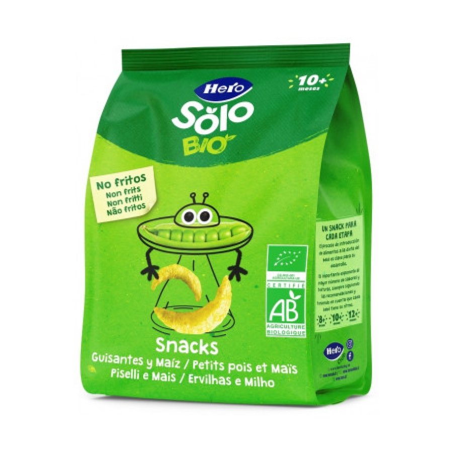 Hero, Solo Snack Piselli e Mais 100% Bio, 50 g