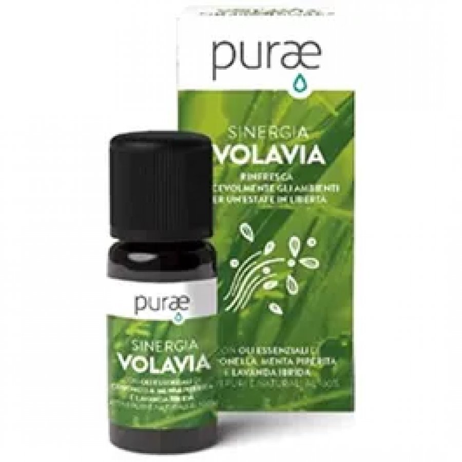 Purae Sinergia Oli Essenziali Volavia 10ml - Oli Essenziali di Citronella, Menta Piperita e Lavanda Ibrida